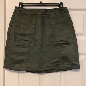 Green Suede Skirt